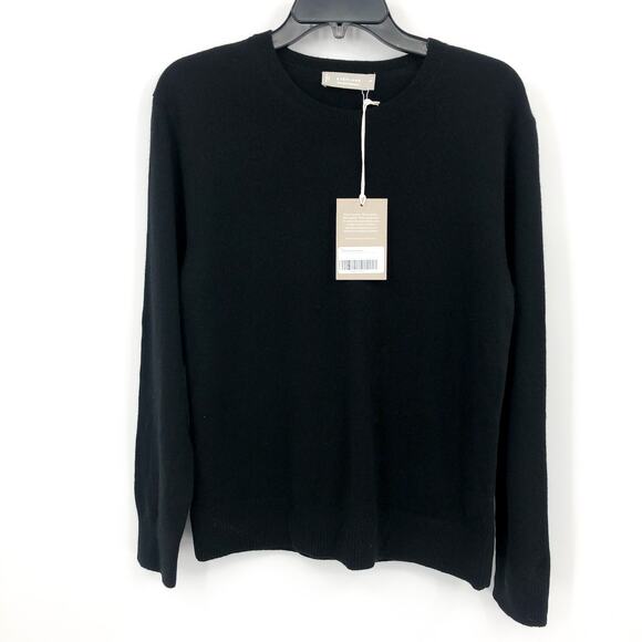 Everlane Womens The Classic Crew Sweater Small Black Cashmere Long Sleeve NWT - Picture 5 of 11